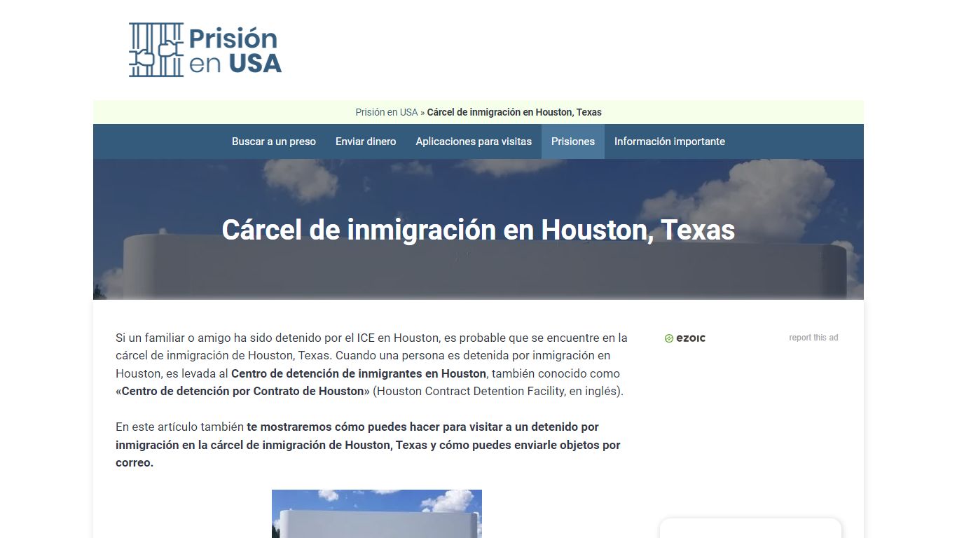 🥇 Cárcel de inmigración en Houston, Texas - Prisión en USA